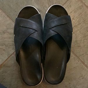 Vionic Splendid Lou Slide Sandal Size 7- Black.